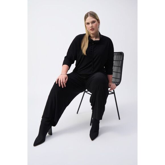 Joseph Ribkoff $285 Cowl Neck Casual Jumpsuit – Size 24 / 3X NEW - Picture 6 of 9